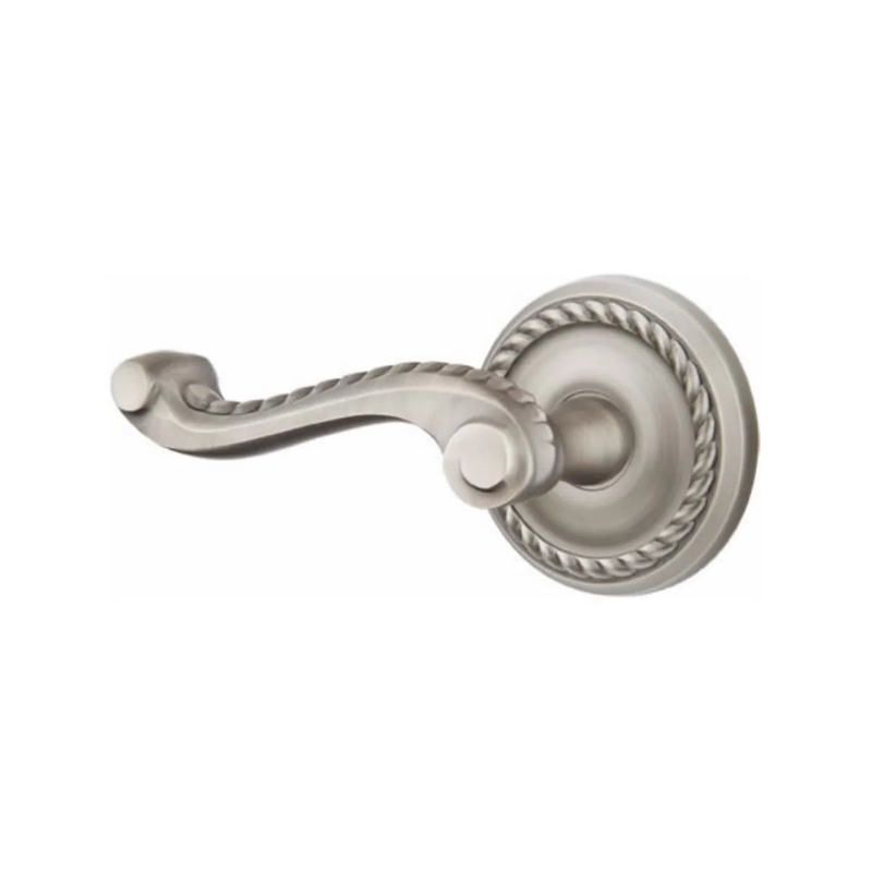 Emtek Rope Lever with Rope Rosette in Pewter finish