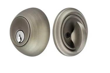 Emtek Single Cylinder Regular Keyed Deadbolt in Pewter finish