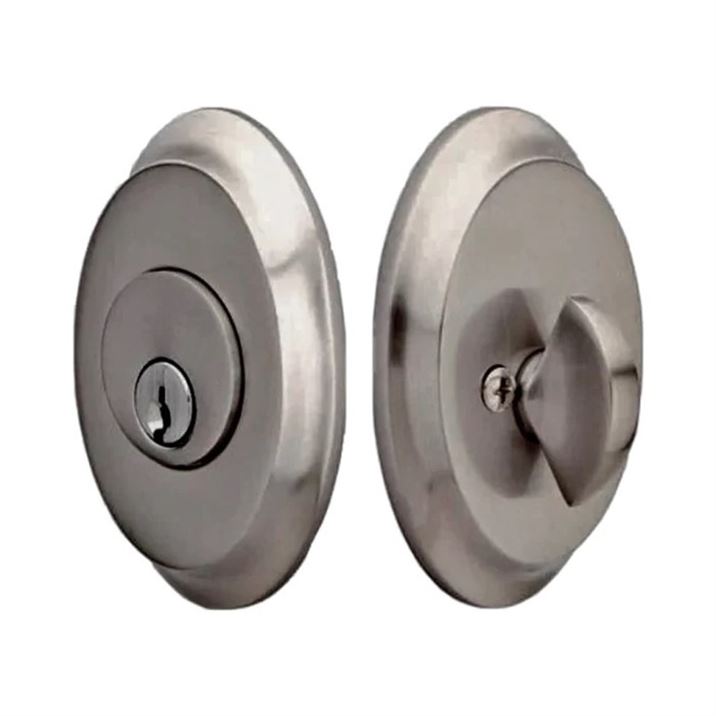 Emtek Single Cylinder Saratoga Keyed Deadbolt in Pewter finish