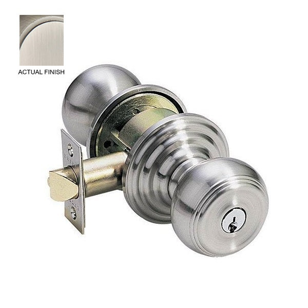 The Emtek Waverly Knob with Regular Rosette in Pewter finish.