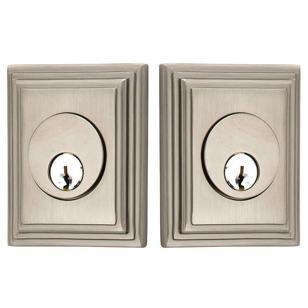 Emtek Wilshire Deadbolt, Double Cylinder in Pewter finish