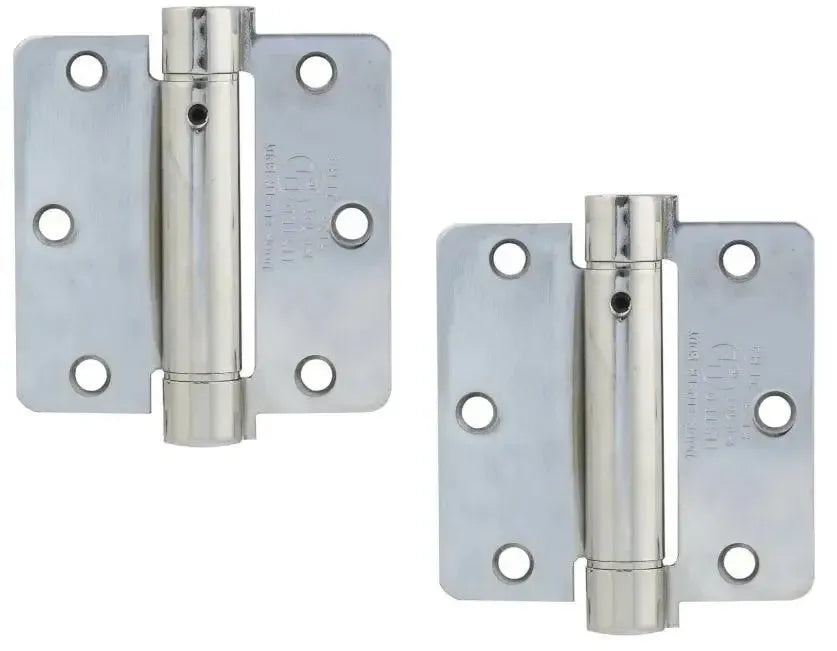 EmtekEmtek Plated Steel UL Listed Spring Hinge, 3.5" x 3.5" with 1/4" Radius Corners in 