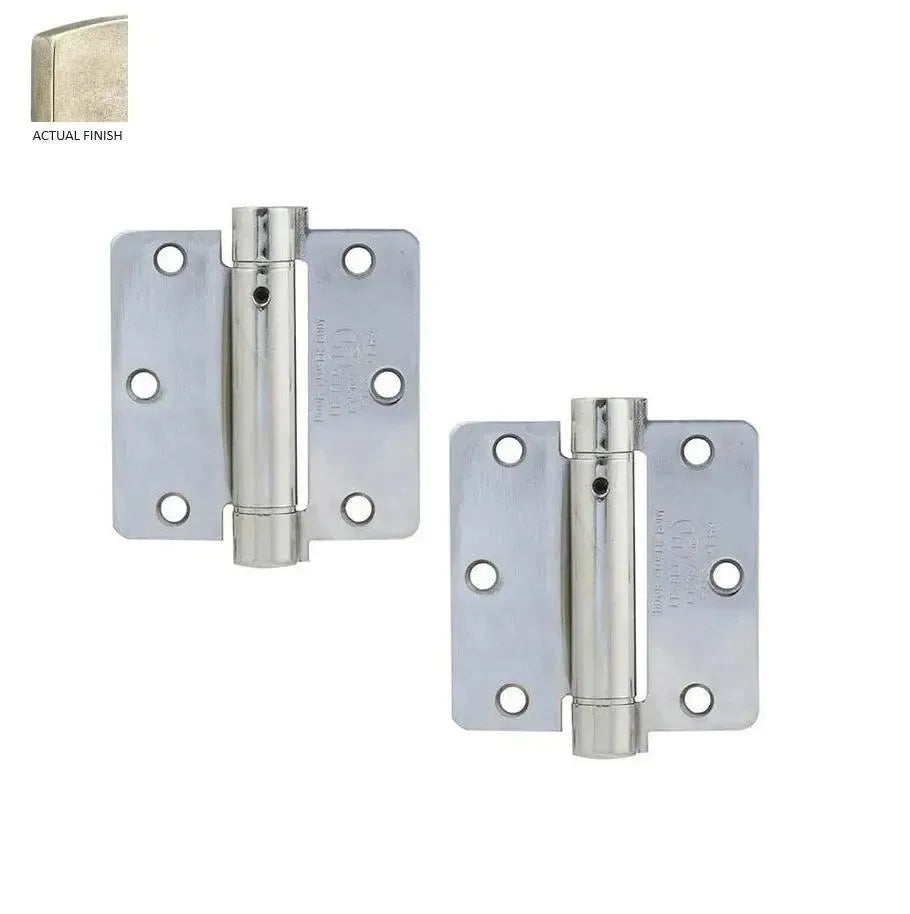 EmtekEmtek Plated Steel UL Listed Spring Hinge, 3.5" x 3.5" with 1/4" Radius Corners in 