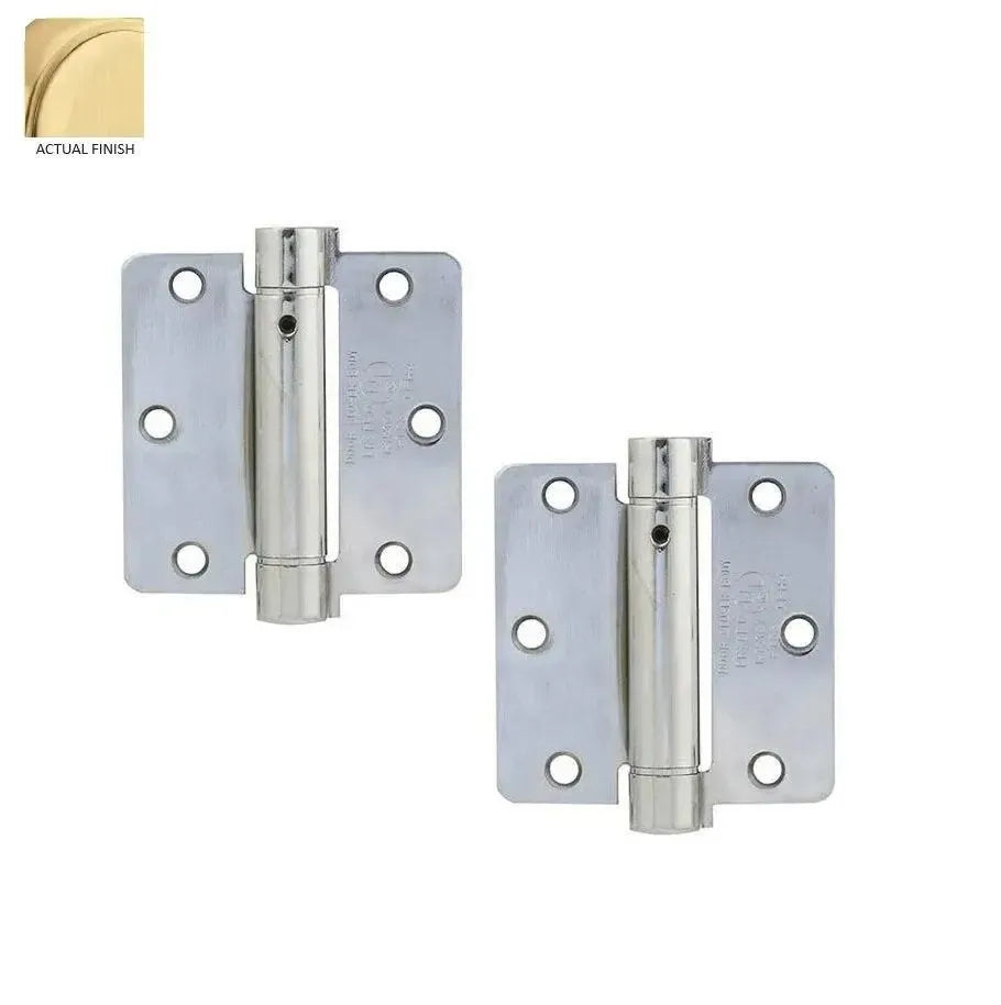 EmtekEmtek Plated Steel UL Listed Spring Hinge, 3.5" x 3.5" with 1/4" Radius Corners in 