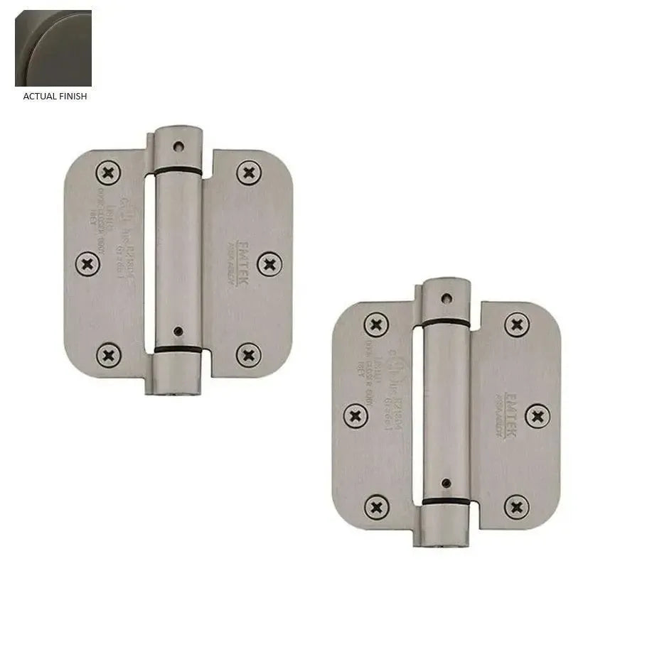 EmtekEmtek Plated Steel UL Listed Spring Hinge 3.5" x 3.5" with 5/8" Radius Corners in 