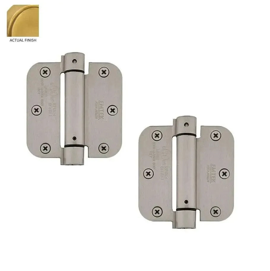 EmtekEmtek Plated Steel UL Listed Spring Hinge 3.5" x 3.5" with 5/8" Radius Corners in 