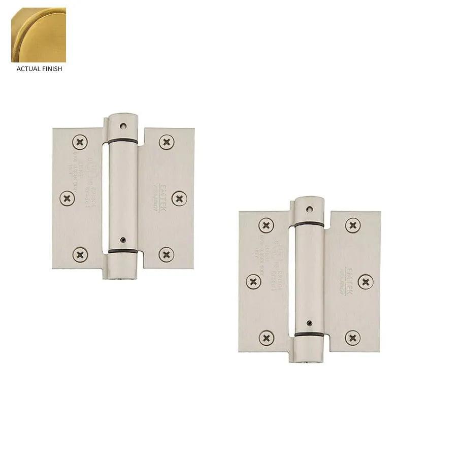 Emtek Plated Steel UL Listed Spring Hinge, 3.5" x 3.5" with Square Corners French Antique