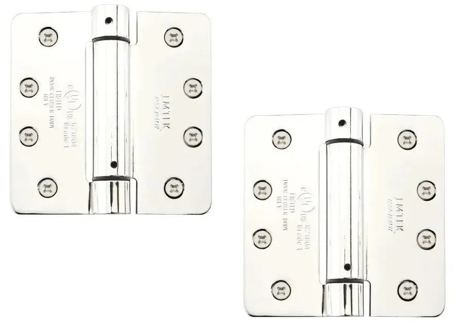 EmtekEmtek Plated Steel UL Listed Spring Hinge 4" x 4" with 1/4" Radius Corners in 
