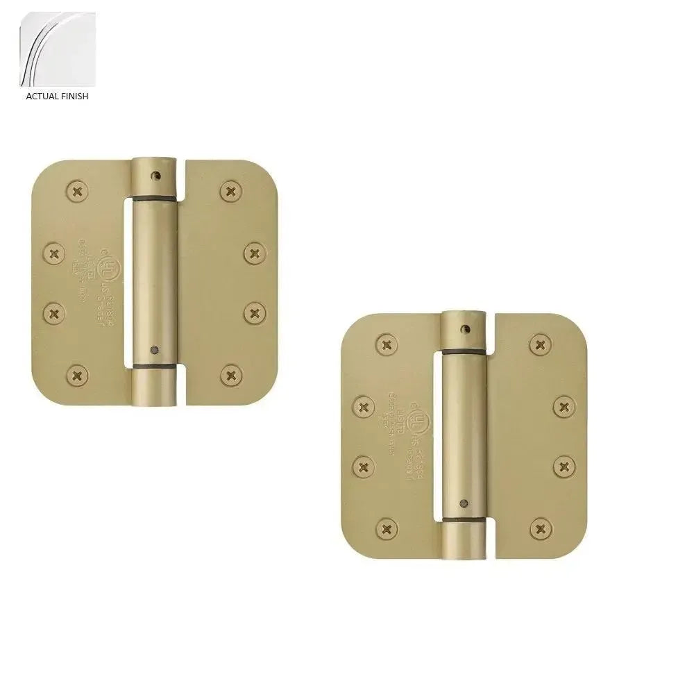 EmtekEmtek Plated Steel UL Listed Spring Hinge, 4" x 4" with 5/8" Radius Corners in 