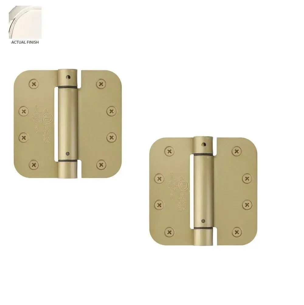 EmtekEmtek Plated Steel UL Listed Spring Hinge, 4" x 4" with 5/8" Radius Corners in 