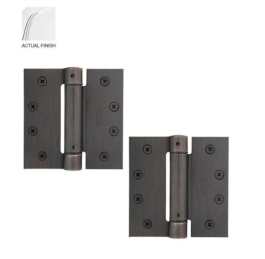 EmtekEmtek Plated Steel UL Listed Spring Hinge, 4" x 4" with Square Corners in 