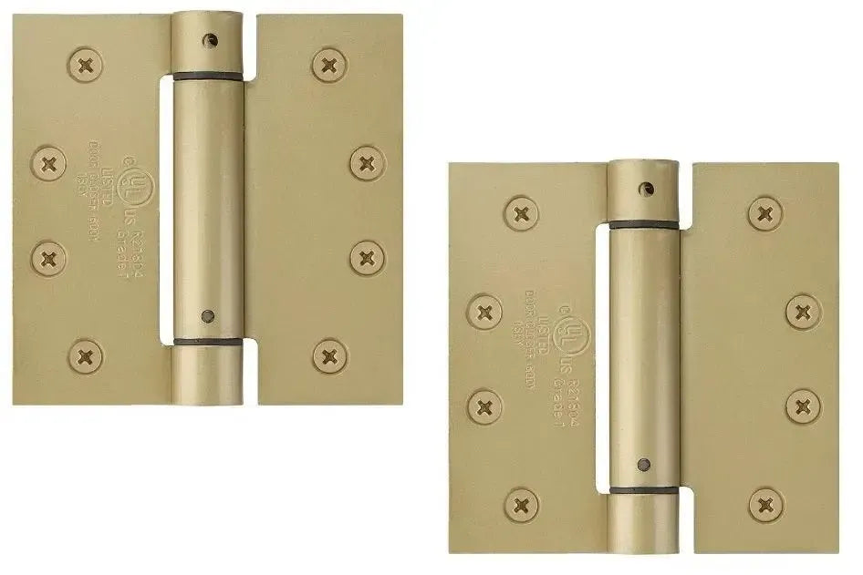 EmtekEmtek Plated Steel UL Listed Spring Hinge, 4" x 4" with Square Corners in 