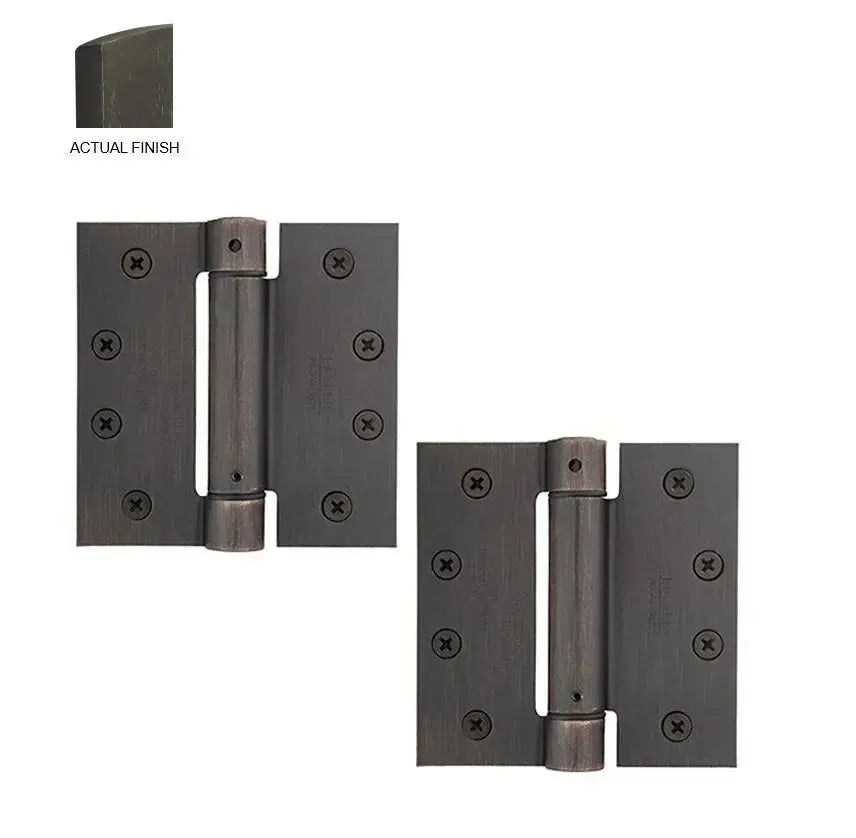 EmtekEmtek Plated Steel UL Listed Spring Hinge, 4" x 4" with Square Corners in 