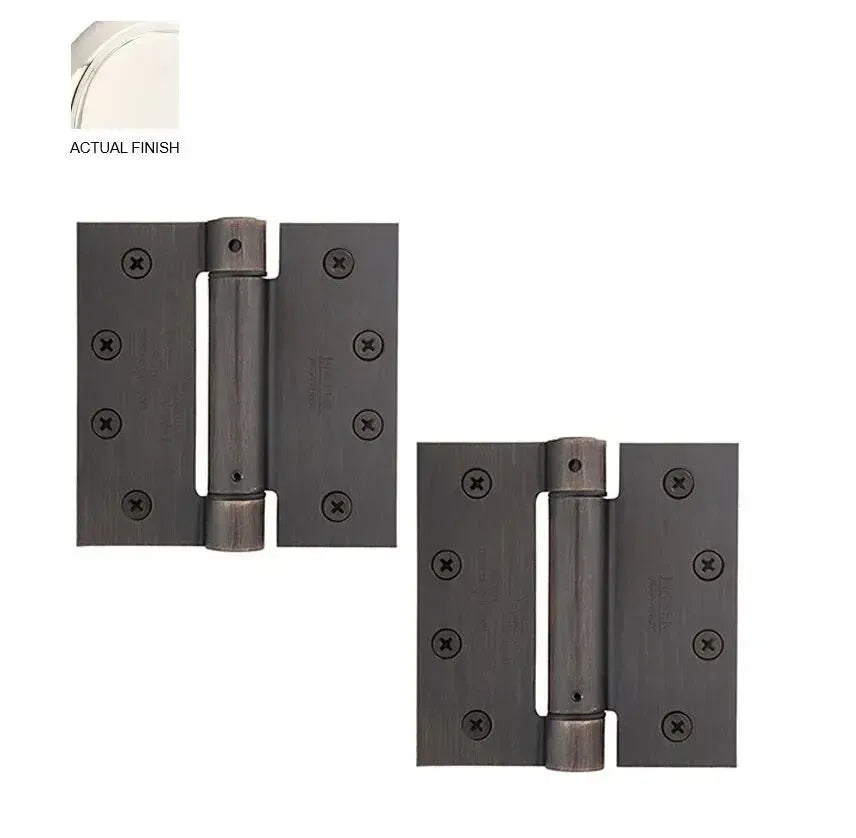 EmtekEmtek Plated Steel UL Listed Spring Hinge, 4" x 4" with Square Corners in 
