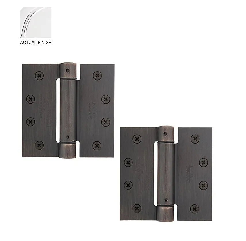 Emtek Plated Steel UL Listed Spring Hinge, 4" x 4" with Square Corners Polished Chrome
