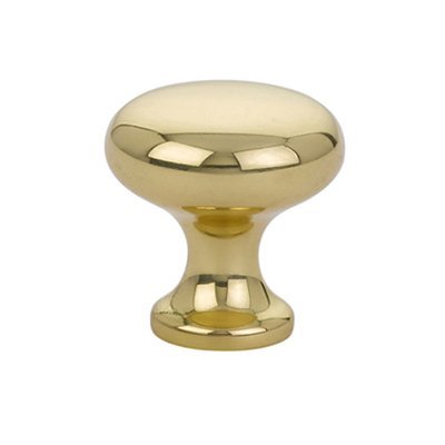 The Emtek Brass Providence Knob 1" Wide (1" Projection) in Polished Brass finish