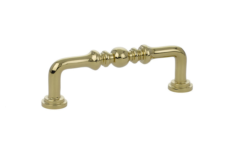 Emtek Spindle Cabinet Pull, 3 1/2" Center to Center in Polished Brass finish