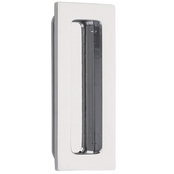 Emtek 4" Modern Rectangular Flush Pull in Polished Chrome finish