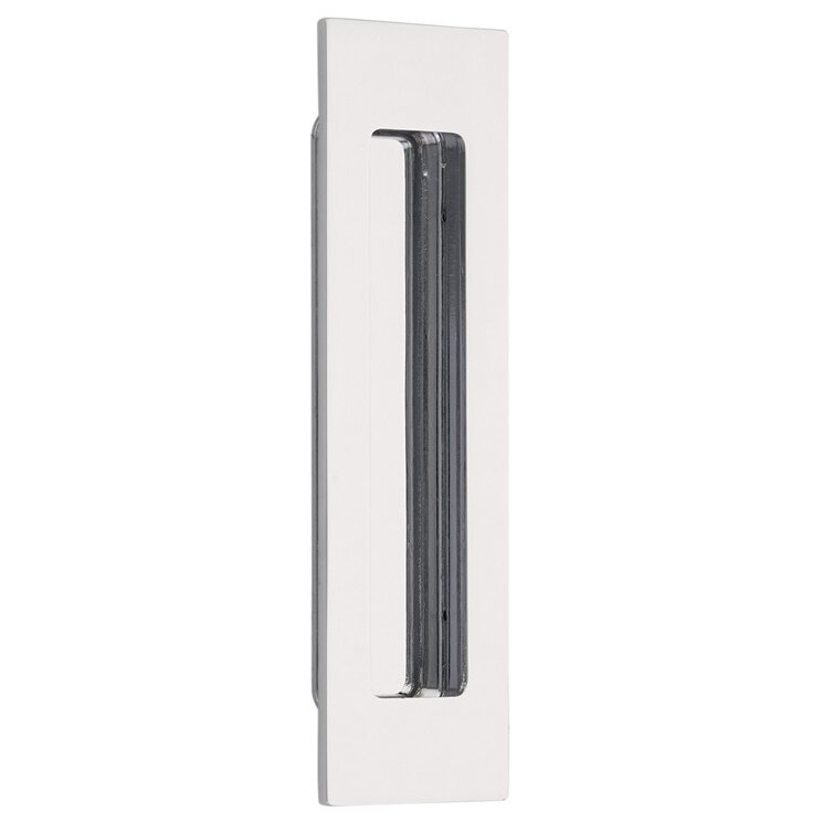 Emtek 6" Modern Rectangular Flush Pull in Polished Chrome finish