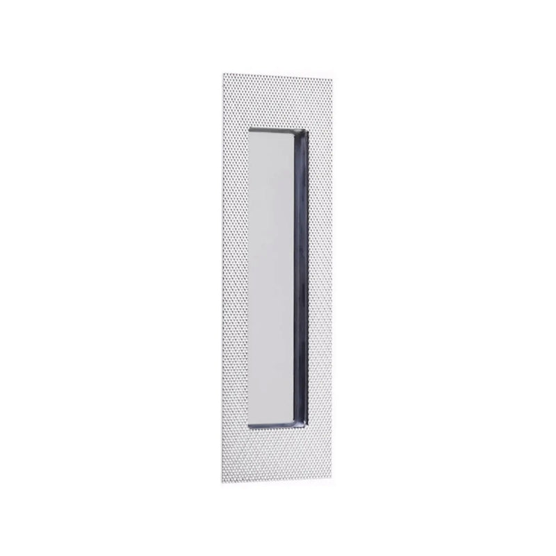 Emtek 7" Modern Rectangular Knurled Flush Pull with Plain Pocket in Polished Chrome finish