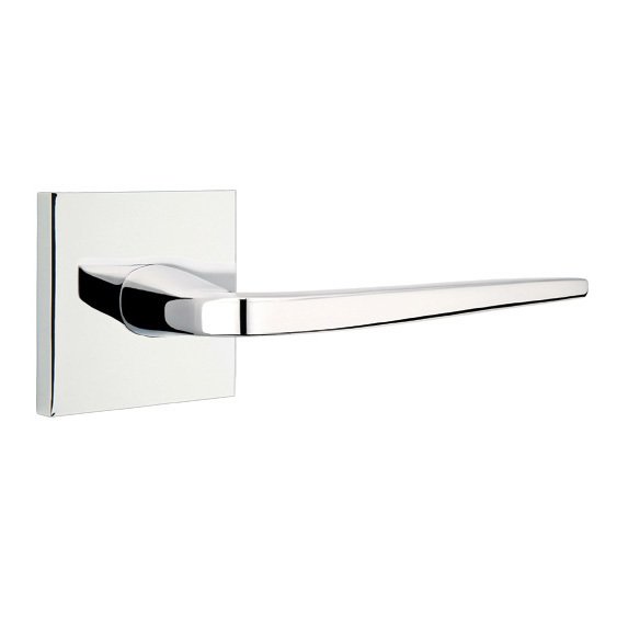 Emtek Athena Lever With Square Rosette in Polished Chrome finish