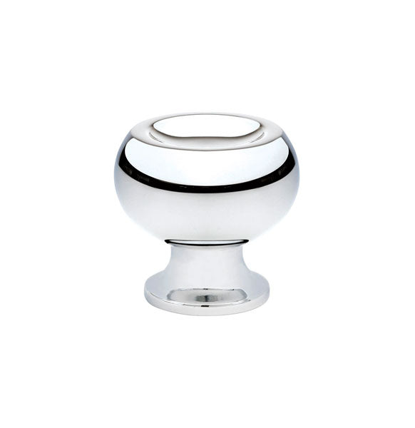 The Emtek Atomic Cabinet Knob, 1 1/4" in Polished Chrome finish