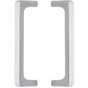 The Emtek Back to Back 8" Baden Door Pull in Polished Chrome finish