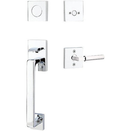 Emtek Baden Entrance Handleset With Hercules Lever in Polished Chrome finish