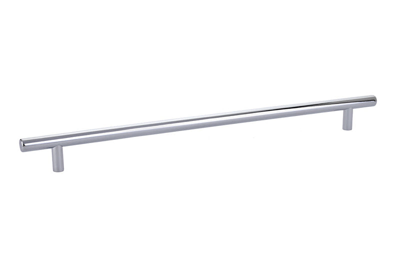 The Emtek Bar Cabinet Pull, 12" Center to Center in Polished Chrome finish