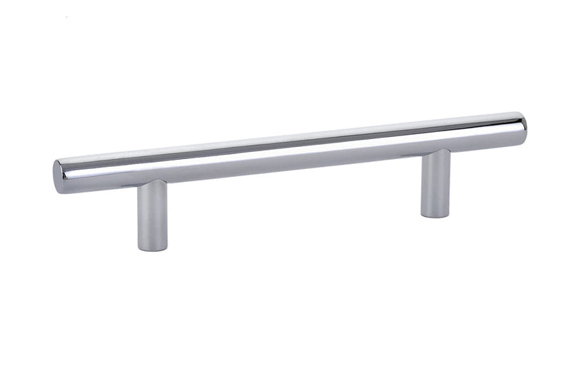 The Emtek Bar Cabinet Pull, 4" Center to Center in Polished Chrome finish