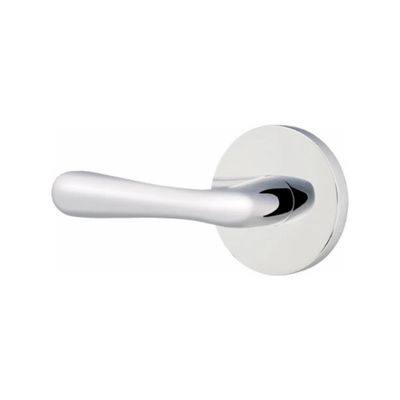 Emtek Basel Lever With Disk Rosette in Polished Chrome finish