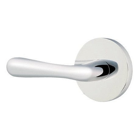 Emtek Basel Lever With Disk Rosette in Polished Chrome finish