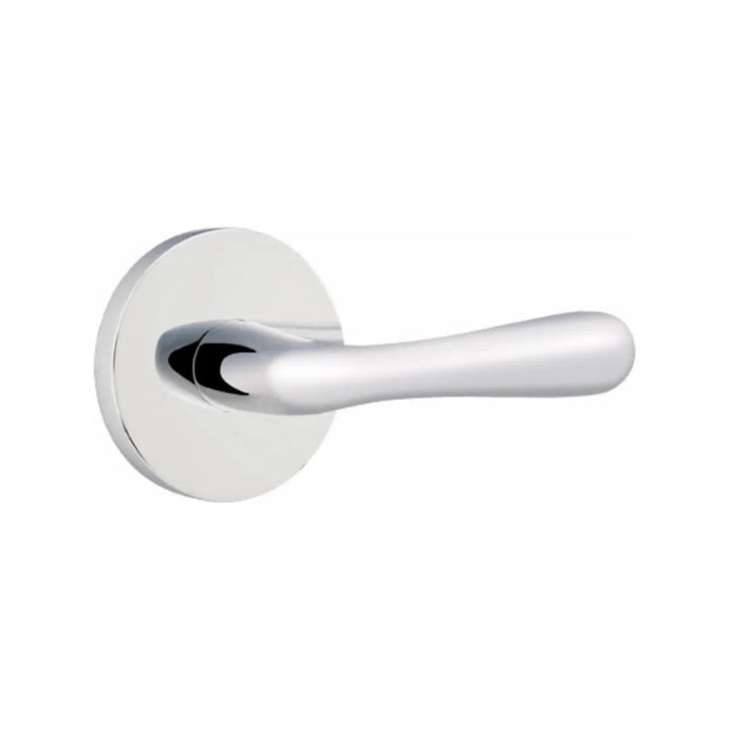 Emtek Basel Lever With Disk Rosette in Polished Chrome finish