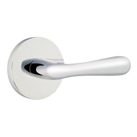 Emtek Basel Lever With Disk Rosette in Polished Chrome finish