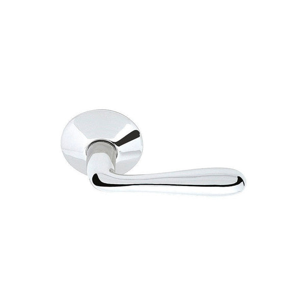 Emtek Basel Lever With Modern Rosette in Polished Chrome finish