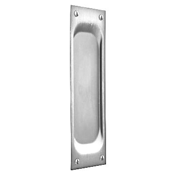 Emtek Classic Rectangular Flush Pull with Surface Screws in Polished Chrome finish