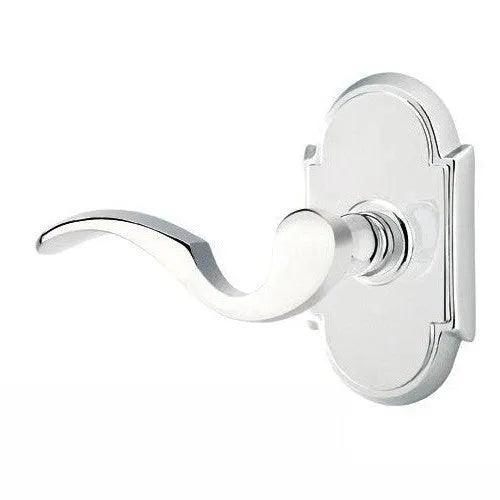 Emtek Cortina Lever With #8 Rosette in Polished Chrome finish