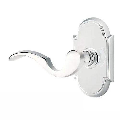 Emtek Cortina Lever With #8 Rosette in Polished Chrome finish