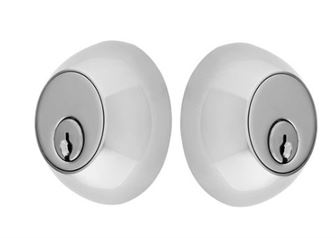 Emtek Double Cylinder Regular Keyed Deadbolt in Polished Chrome finish