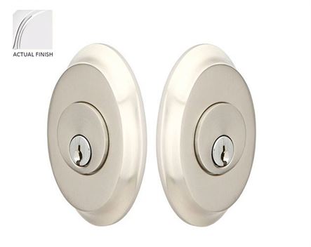 Emtek Double Cylinder Saratoga Keyed Deadbolt in Polished Chrome finish