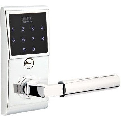 Emtek EMTouch Electronic Touchscreen Keypad Leverset with Hercules Lever in Polished Chrome finish