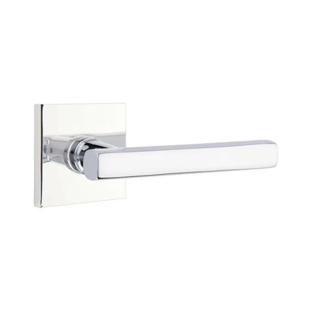 Emtek Freestone Lever With Square Rosette in Polished Chrome finish