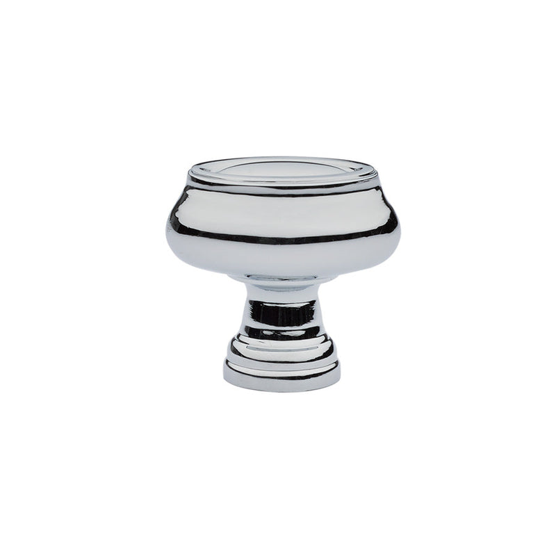 The Emtek Geometric Oval Cabinet Knob, 1 1/2" in Polished Chrome finish