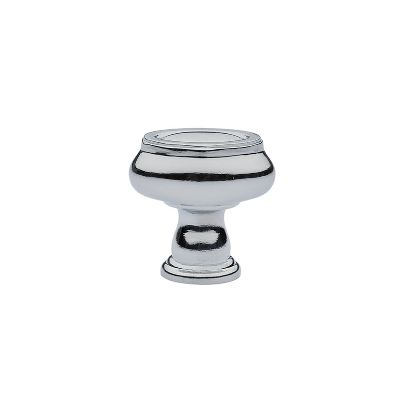 The Emtek Geometric Oval Cabinet Knob, 1 1/4" in Polished Chrome finish