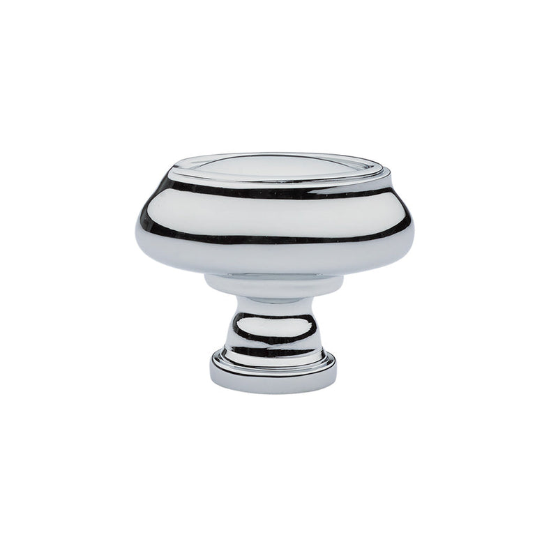 The Emtek Geometric Oval Cabinet Knob, 1 3/4" in Polished Chrome finish