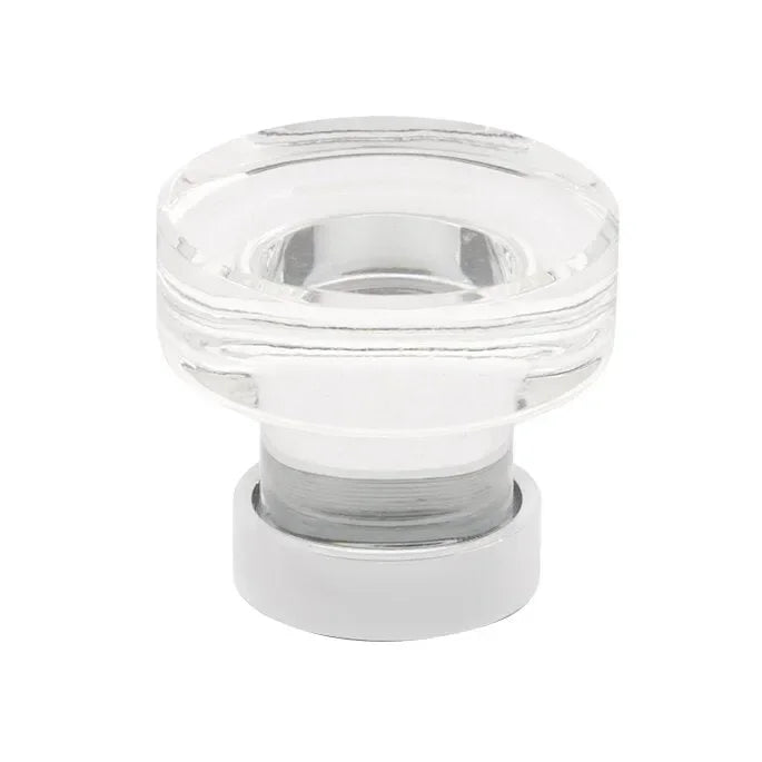 The Emtek Grayson Crystal Glass Knob 1-3/4" Wide (1-1/4" Projection) in Polished Chrome finish