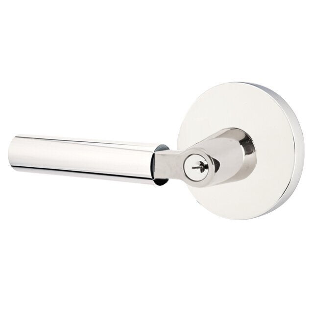 Emtek Hercules Lever With Disk Rosette in Polished Chrome finish