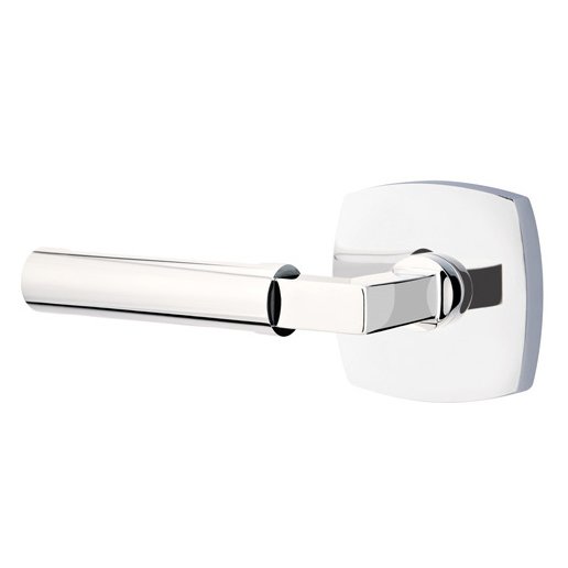 Emtek Hercules Lever With Urban Modern Rosette in Polished Chrome finish