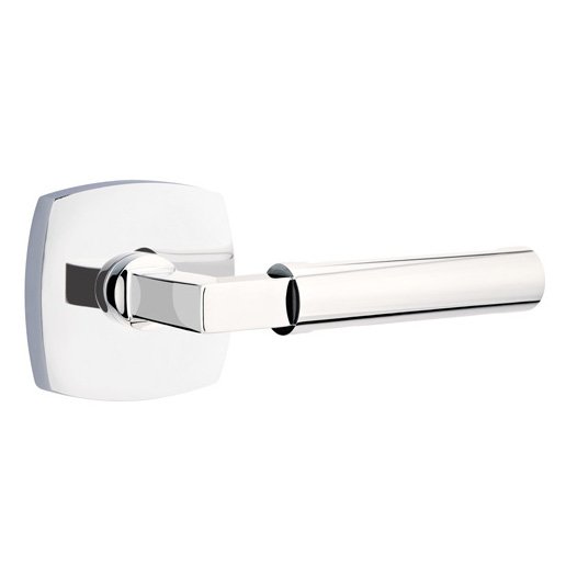 Emtek Hercules Lever With Urban Modern Rosette in Polished Chrome finish