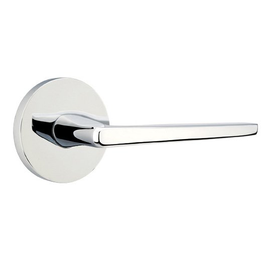 Emtek Hermes Lever With Disk Rosette in Polished Chrome finish